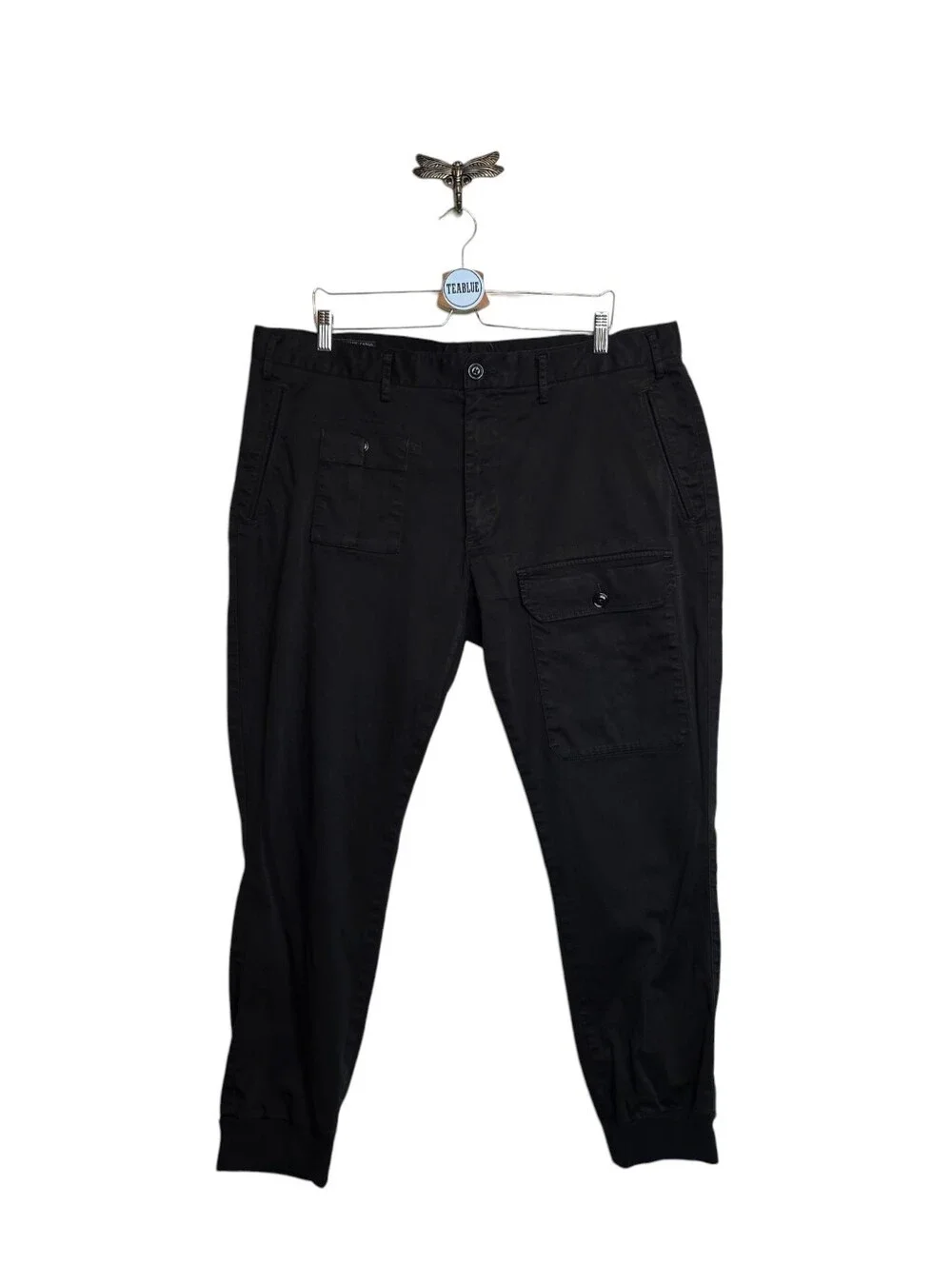 Polo Ralph Lauren MIL-J-4883A Cargo Pants Black Tapered Fit Cuffed 40